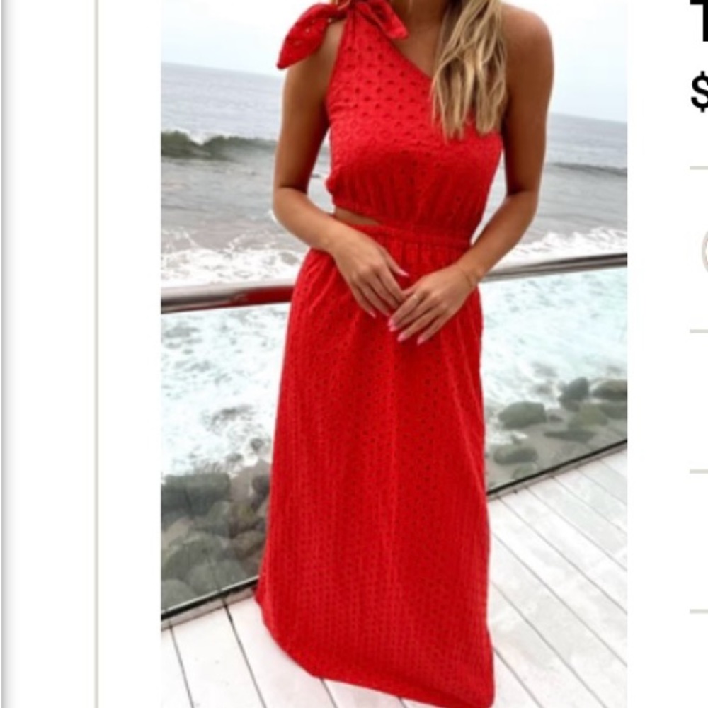 Show Me Your Mumu Wear Me Out Red Eyelet dress